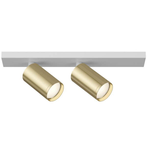 Потолочный светильник 2*GU10 10Вт Белый с Золотом IP20 FOCUS S C051CL-2WG Technical