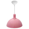 12-104 (2511/1 Розовый)Светильник декоративный, подвесной, металлический, Е27 15Вт, 230В, розовый, шнур белый, 600мм, крепление на крючок, Ø250х110мм,