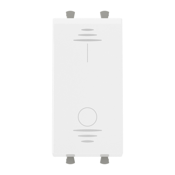 Выключатель двухполюсный одноклавишный модульный, "Avanti", "Белое облако", 1 модуль DKC