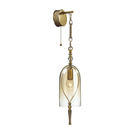 Бра с выкл.E14 1*40W BELL бронзовы/коньячный/стекло ODEON LIGHT