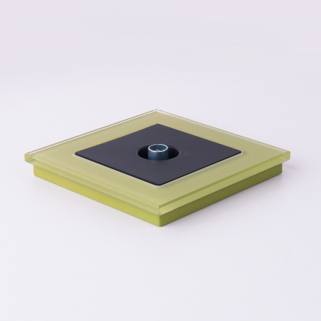 ТВ-розетка проходная (черный матовый) СУ IP20 Werkel