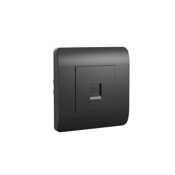 Розетка компьютерная 1xRJ45, черный NEW3-E CHINT