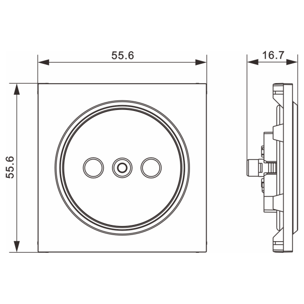 Donel A07 мокко накладка для розетки без заземления, со шторками 16A 250 В~,серия DB