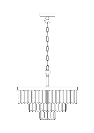Подвесной светильник 7*E14 40Вт Латунь IP20 Revero MOD085PL-07BS Maytoni