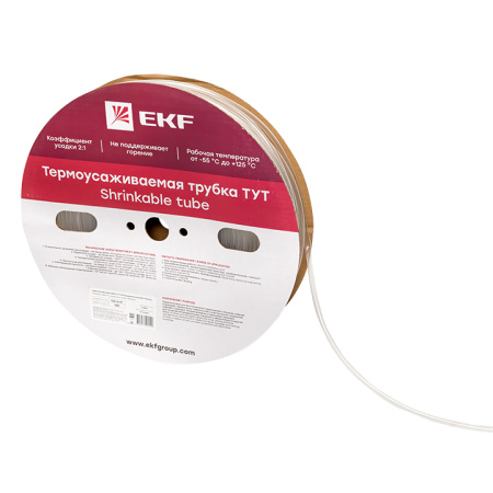 Термоусаживаемая трубка ТУТ 6/3 прозрачная рулон PROxima EKF