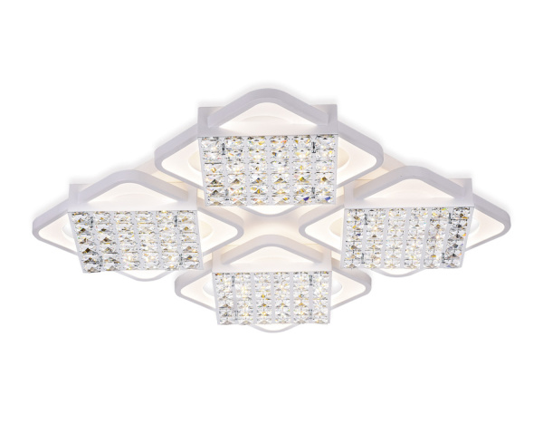Потолочный светодиодный светильник с пультом FA128/4 WH белый 222W 680*680*110 (ПДУ РАДИО 2.4) Ambrella Light