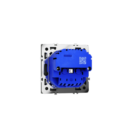 Розетка встраиваемая Voltum S70 с заземлением и защитными шторками, 16А, с USB, A+C, (титан)