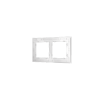 Рамка стеклянная Voltum S70 на 2 поста, (белый, стекло)