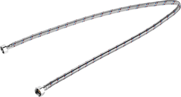 Подводка гибкая для воды, оплетка из нержавеющей стали, г/г 1/2" - 1м ЗУБР