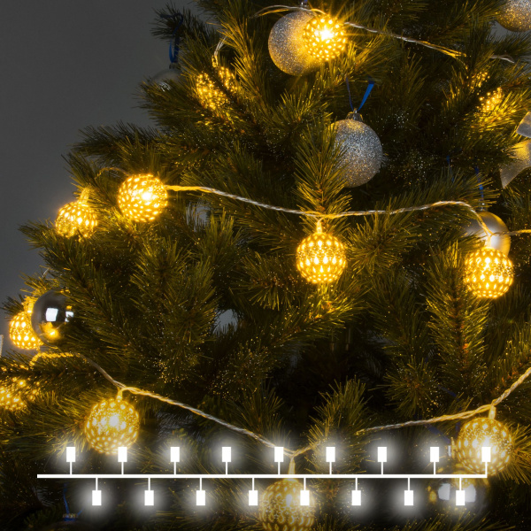 Гирлянда нить с мерцанием 2,8 м IP20 (400-003 золото / теплый белый) Eurosvet Гирлянда нить с мерцанием 2,8 м IP20 (400-003 золото / теплый белый) Eurosvet