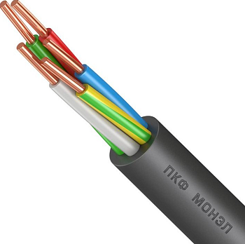Кабель ВВГнг(А)-LS 5х1,5 ОК (N PE) 0.66кВ (уп.100м) Монэл