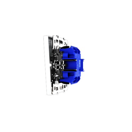 Выключатель встраиваемый Voltum S70 двухклавишный с подсветкой 10А, (белый матовый)