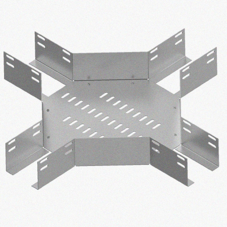 Лоток крестообразный глухой КМГ 100х100 УХЛ1, оцинкованный лист S1,5