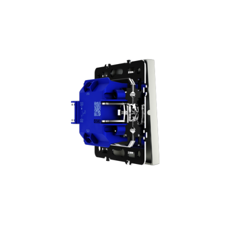 Выключатель с самовозвратом встраиваемый Voltum S70 одноклавишный 10А, (сталь)