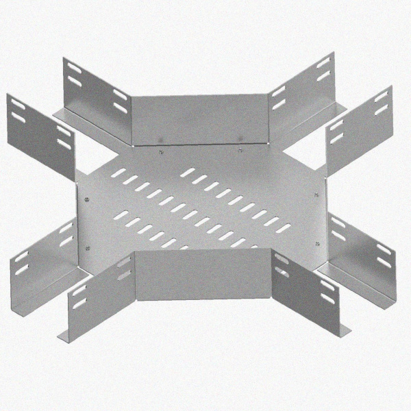 Лоток крестообразный глухой КМГ 100х100 УХЛ1, оцинкованный лист S1,5