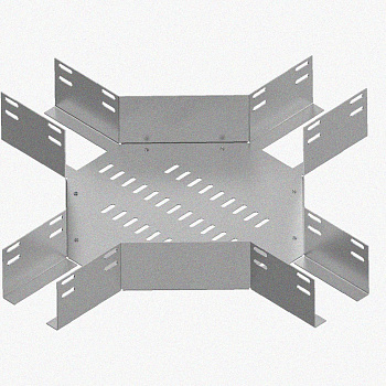 Лоток крестообразный перфорированный КМ 300х100 УТ1,5, оцинкованный лист, S1,0