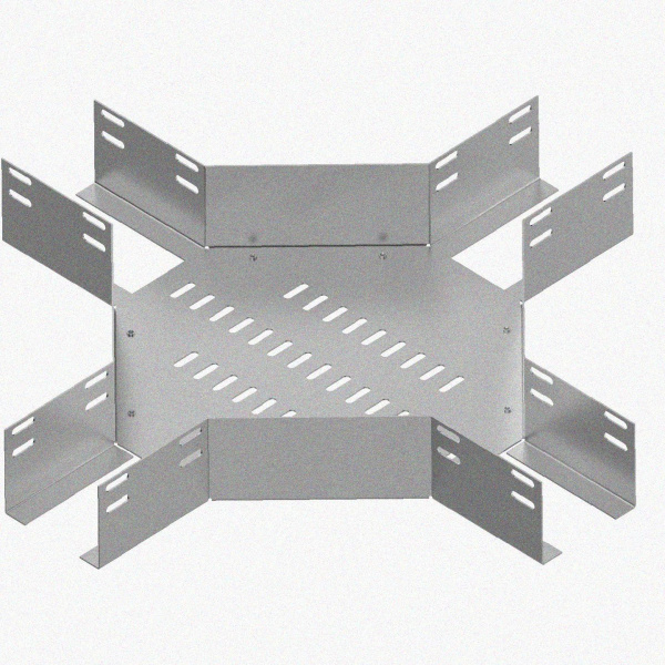 Лоток крестообразный перфорированный КМ 300х100 УТ1,5, оцинкованный лист, S1,0