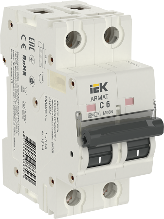 Выключатель автоматический ВА МОД M06N 2П С 6А ARMAT IEK