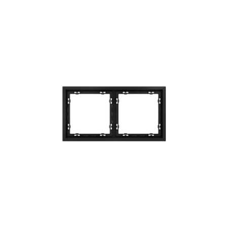 Рамка пластиковая Voltum S70 на 2 поста, (черный матовый)