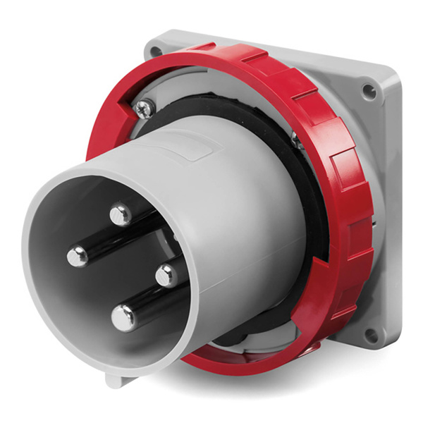 Вилка панельная прямая IP67 63А 3P+E 400В DKC