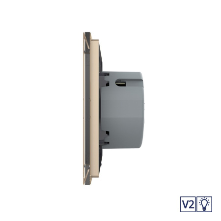 Сенсорный диммер версия 2, 1 клавиша 1 пост Золотой Livolo