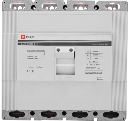 Выключатель автоматический ВА-99 800/500А 4П 35кА EKF PROxima