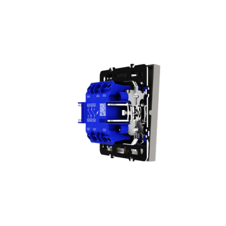 Проходной переключатель встраиваемый Voltum S70 двухклавишный с подсветкой 10А, (кашемир)