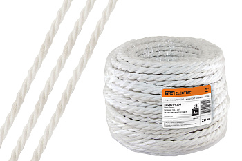 Ретро провод "Эко" 3х2,5 витой ГОСТ белый (10м) TDM