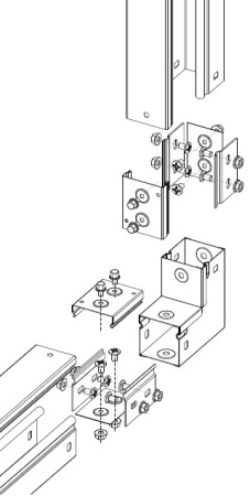 Угол глухой вертикальный вверх 90 градусов 50х50 DKC