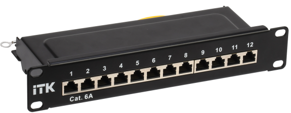 ITK 1U патч-панель кат.6A STP 12 портов 10" (Dual IDC)