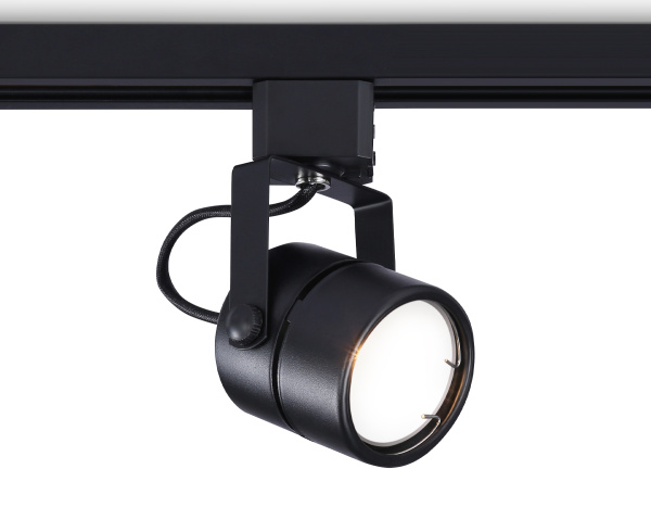 Трековый однофазный светильник со сменной лампой GL5102 BK черный GU10 max 12W Ambrella Light