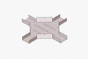 Лоток крестообразный замковый глухой КМЗГ 100х100 УХЛ1, оцинкованный лист, S1,5