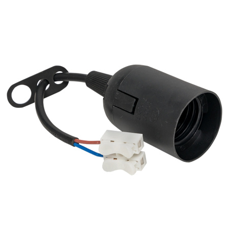 Патрон Е27 подвесной с клеммной колодкой пласт чер, индивидуальный пакет EKF Патрон Е27 подвесной с клеммной колодкой пласт чер, индивидуальный пакет EKF