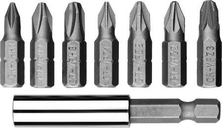 Набор : Биты "МХ-8", CR-V ЗУБР