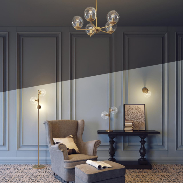 Настольная лампа E14 2*60W 220V BLAIR латунь LUMION