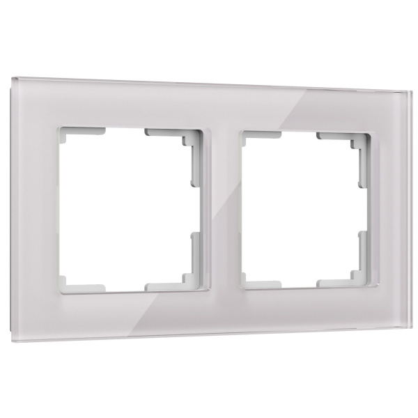 Favorit Рамка на 2 поста (дымчатый,стекло) Werkel