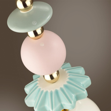 Подвес E14 1*40W CANDY золото/разноцветн./керамика/стекло C ODEON LIGHT