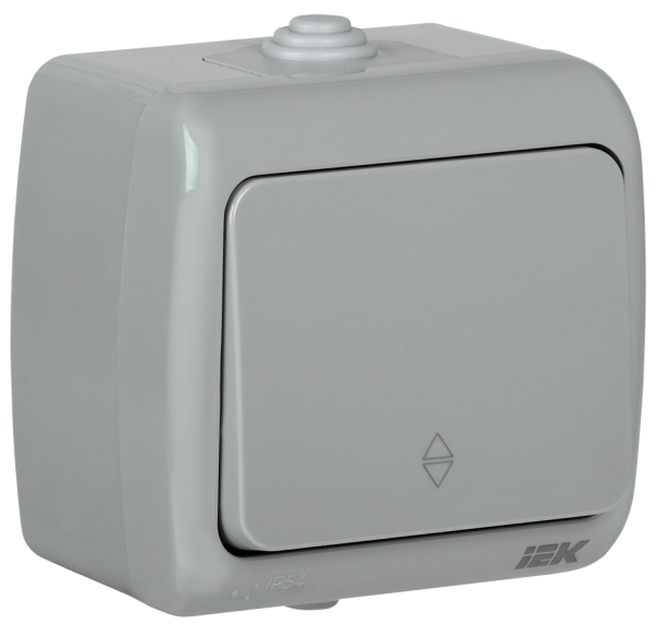 Выключатель 1-клавишный для ОУ проходной ВС-20-1-2-А 10А IP54 AQUATIC IEK