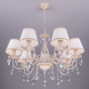 Люстра с хрусталем 7*E14 40Вт белый с золотом IP20 Amelia (3637/7 белый с золотом) Eurosvet