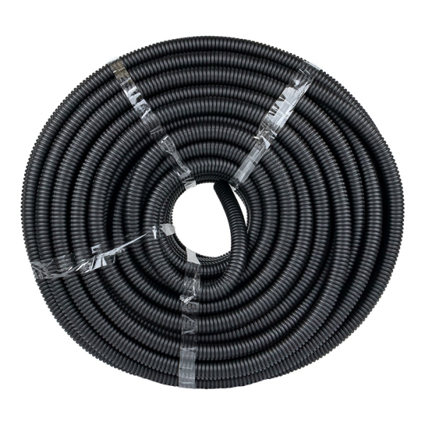 Труба гофр, ПНД тяжелая с протяжкой d32 мм (50 м) черная EKF-Plast