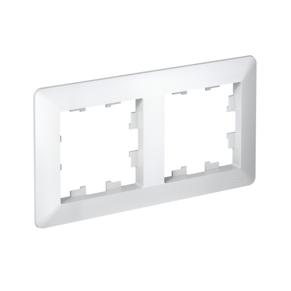 ATLASDESIGN AIR 2-постовая РАМКА, БЕЛЫЙ/дымчатый белый Systeme Electric