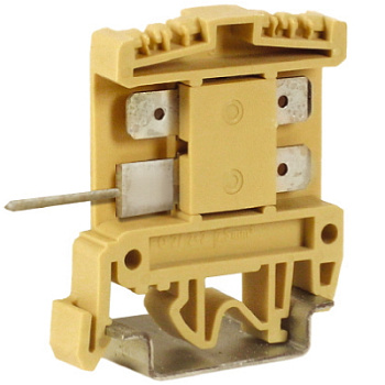 AFO.2/2+2, проходной зажим 2,5 кв.мм бежевый с цельным контактом DKC