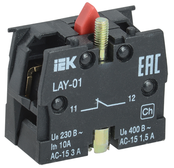 Контактный блок 1р для серии LAY5 IEK