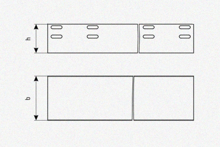 Лоток глухой ЛМГ 75х50х2000 У3, окрашенный, S1,5