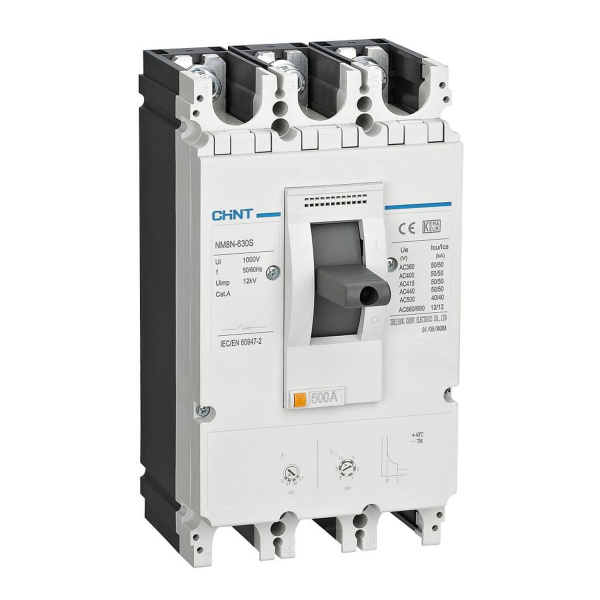 Выключатель автоматический NM8N-630R TM 3П 400А 150кА с рег. термомаг. расцепителем CHINT