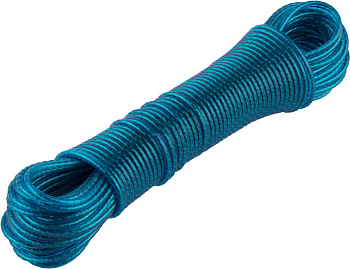 Шнур "Мастер" бельевой, стальная сердцевина, в пластиковой оплетке, 20м ЗУБР