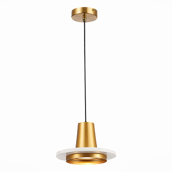 Светильник подвесной Латунь/Ланунь, Белый LED 1*12Вт 3000К SL1212.203.01 ST LUCE