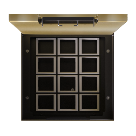 Donel Лючок в пол 24 мод. (12 мод. 45х45 мм.), латунь, в уровень с напольным покрытием