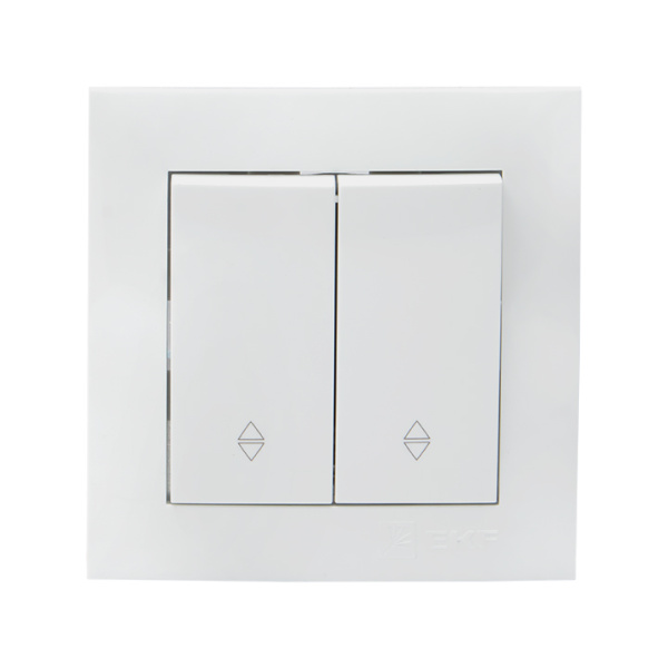 Валенсия Выключатель 2-кл, 10А белый проходной EKF