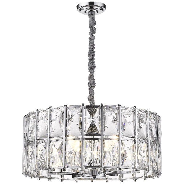 Люстра подвесная Хром/Прозрачный E14 6*40Вт WE148.06.103 WERTMARK